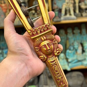 sistrum of the goddess Hathor-An important religious symbol associated with many religious myths-Handcrafted Egyptian antiques-Black Land
