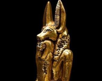 Gold Leaf Anubis Statue – Egyptian God Replica