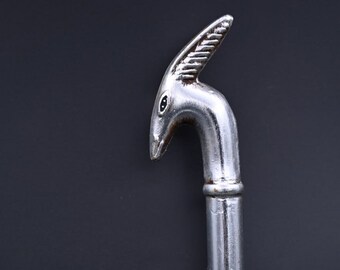 エジプトのワス杖、銀箔入り真鍮製杖、アヌビス装飾 - Etsy 日本
