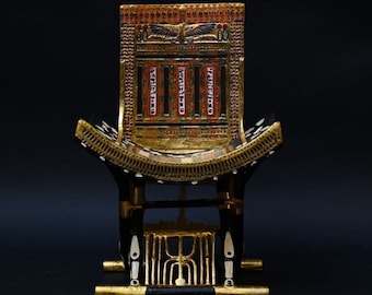 エジプト ツタンカーメン玉座 ツタンカーメン王の玉座の実物大レプリカ：エジプト博物館所蔵 - Etsy 日本