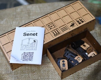 Juego de senet - Juegos del antiguo Egipto - Tablero de senet egipcio - Juego del rey Tutankamón - Mitología egipcia - Artesanía - Antigüedades egipcias