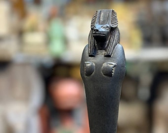 アヌビス像 - 古代エジプトの神アヌビス - ソリッドレッド花崗岩