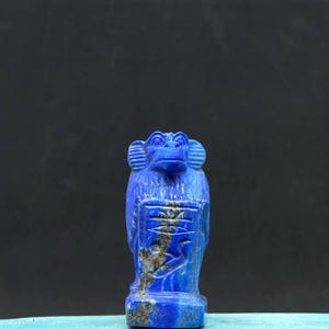 Thoth Egyptian amulet-pendant/lapis lazuli stone-Handcrafted - Egyptian goddess - jewelry unique archaeological mythology - religion