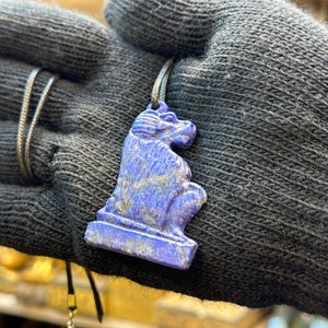 Thoth Egyptian amulet-pendant - lapis lazuli stone-Handcrafted - Egyptian Gods - jewelry unique archaeological mythology - religion