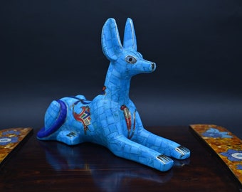 Ägyptischer Gott Anubis Statue, Jenseits Dekor, Museum Replik Kunst