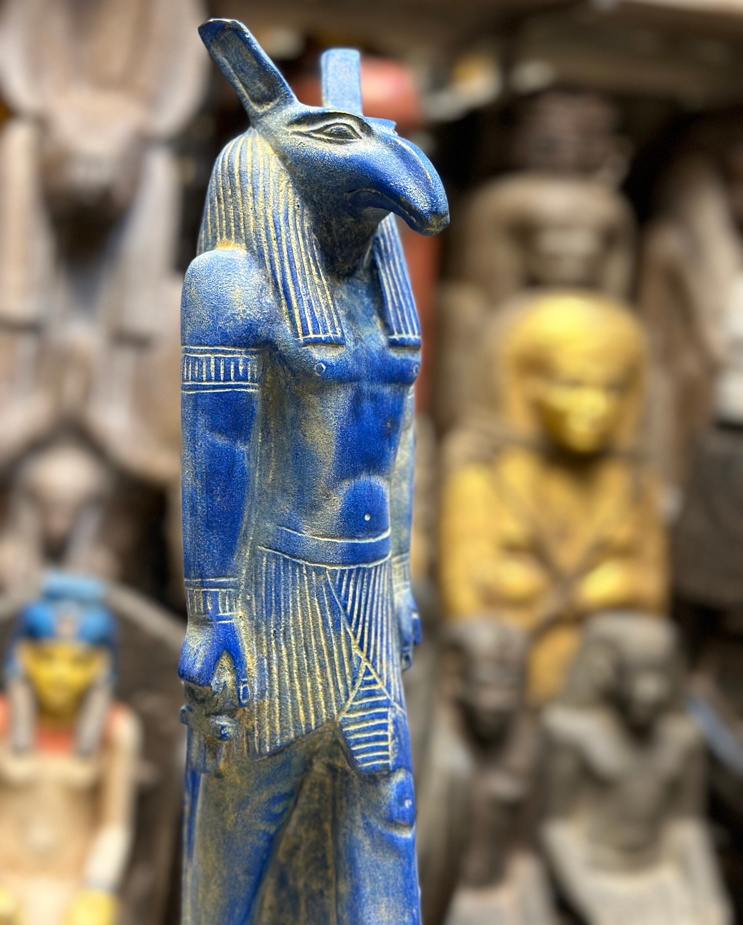 Handcrafted Egyptian God Set Statue - Ancient Mythology Sculpture - Etsy