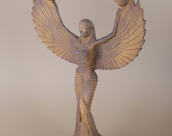 Isis-pretty winged statue goddess  of love/protection/music/Egyptian antique mythology_Isis-protezione/musica