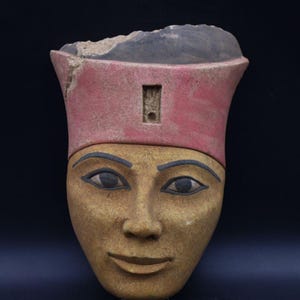 Königin Hatschepsut Maske, Replik Artefakt für Königin Hatschepsut Ägyptische Wohnkultur Ägyptische Antiquitäten Seltene Vintage Statue hergestellt in Ägypten BC