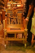 Amazing Golden throne of Tutankhamun_ treasure of king-Replica-museum piece-handcrafted-Replica-ancient Egyptian civilization-made in Egypt product logo