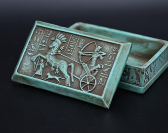 ファラオ・ラムセス2世の箱：エジプト古代遺物、カデシュの戦い - Etsy