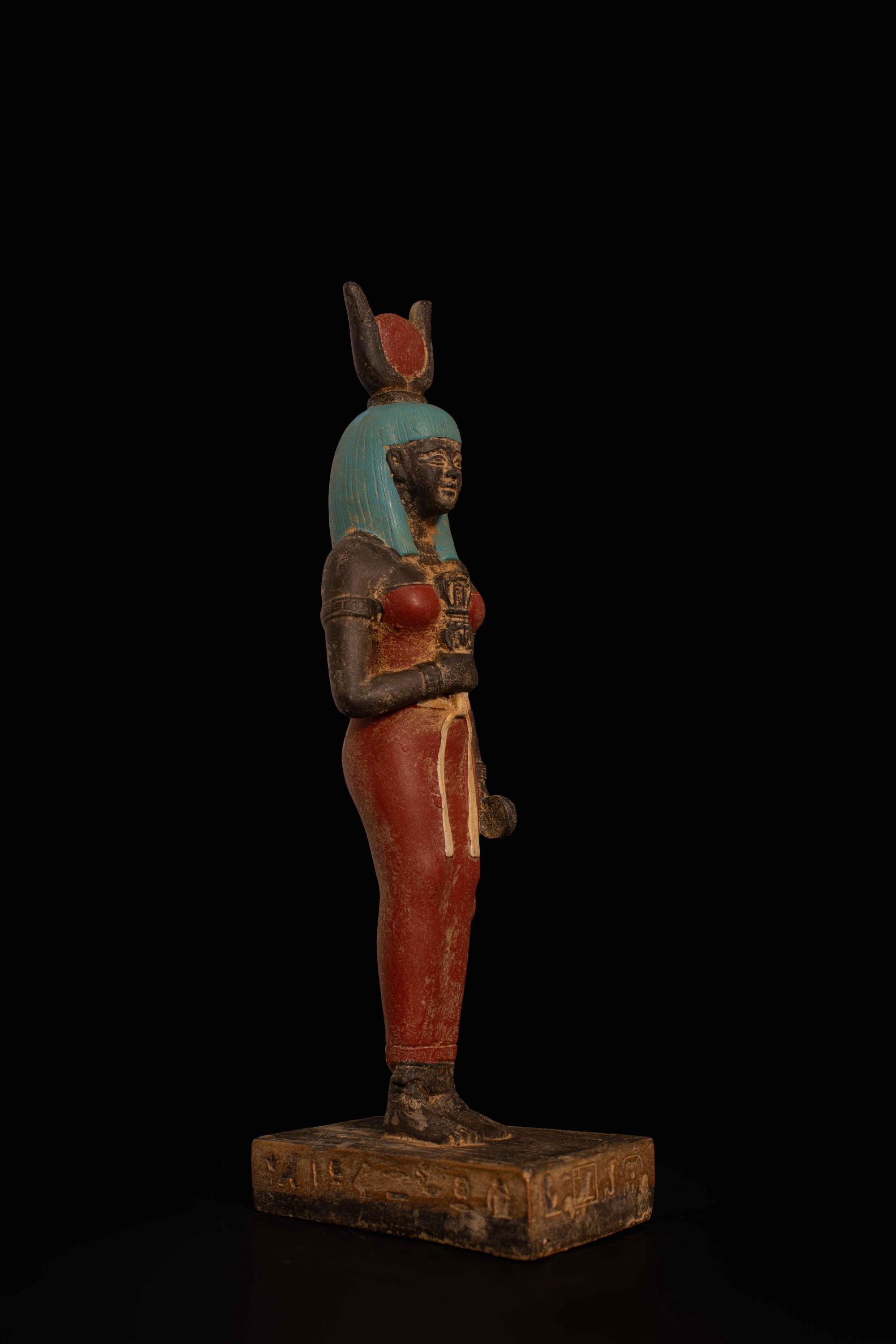 Rare BC Hathor Statue: Ancient Egyptian Stone Antiquity - Etsy