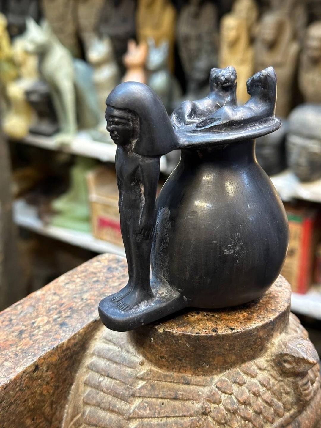 Egyptian Vase From Ancient Egypt Handmade Pharaonic Vase Made Etsy