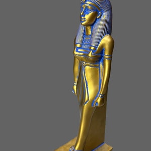 Estatua dorada de Hathor, diosa egipcia del amor, 33 cm imagen 4