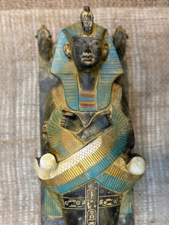古代エジプトの魂の箱舟の素晴らしい彫像 - 作品 - エジプト - 骨董品
