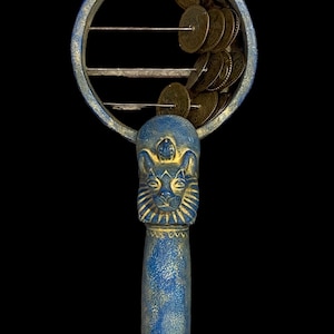 Sekhmet sistrum the goddess of war,power in the ancient Egyptian religious ,mythology -Handcrafted Egyptian antiques made in Egypt