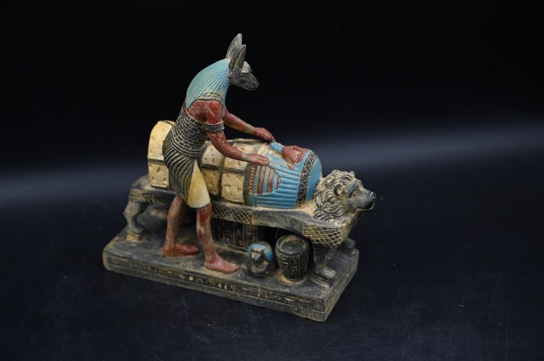Handcrafted Anubis Statue – Egyptian God of Mummification, Made in ...