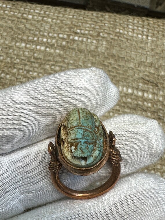 Bague scarabee raplica bague scarabee symbole de la chance protection creation ornement de l Egypte ancienne bijoux mythologie dieu de l Egypte ancienne Etsy France