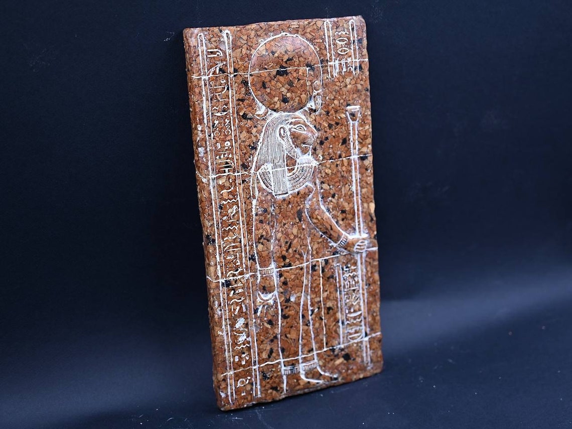 Ancient Egyptian Sekhmet Lion Goddess Wall Relief - Etsy