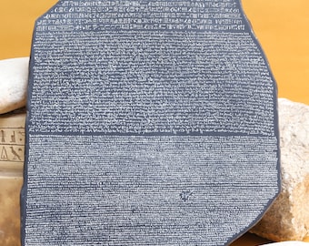 Rosetta Stone Replica - Unlock the Secrets of Ancient Egyptian Hieroglyphs - Handmade Egyptian Antiques