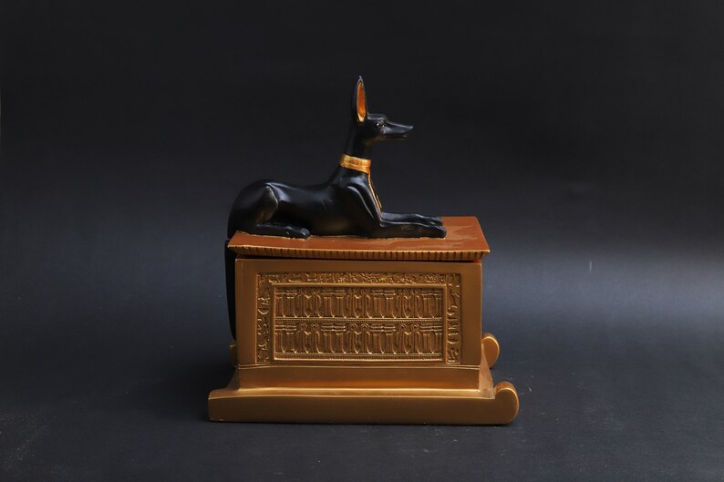 Anubis Statue Jewelry Box: Egyptian God Sculpture, Museum Piece - Etsy
