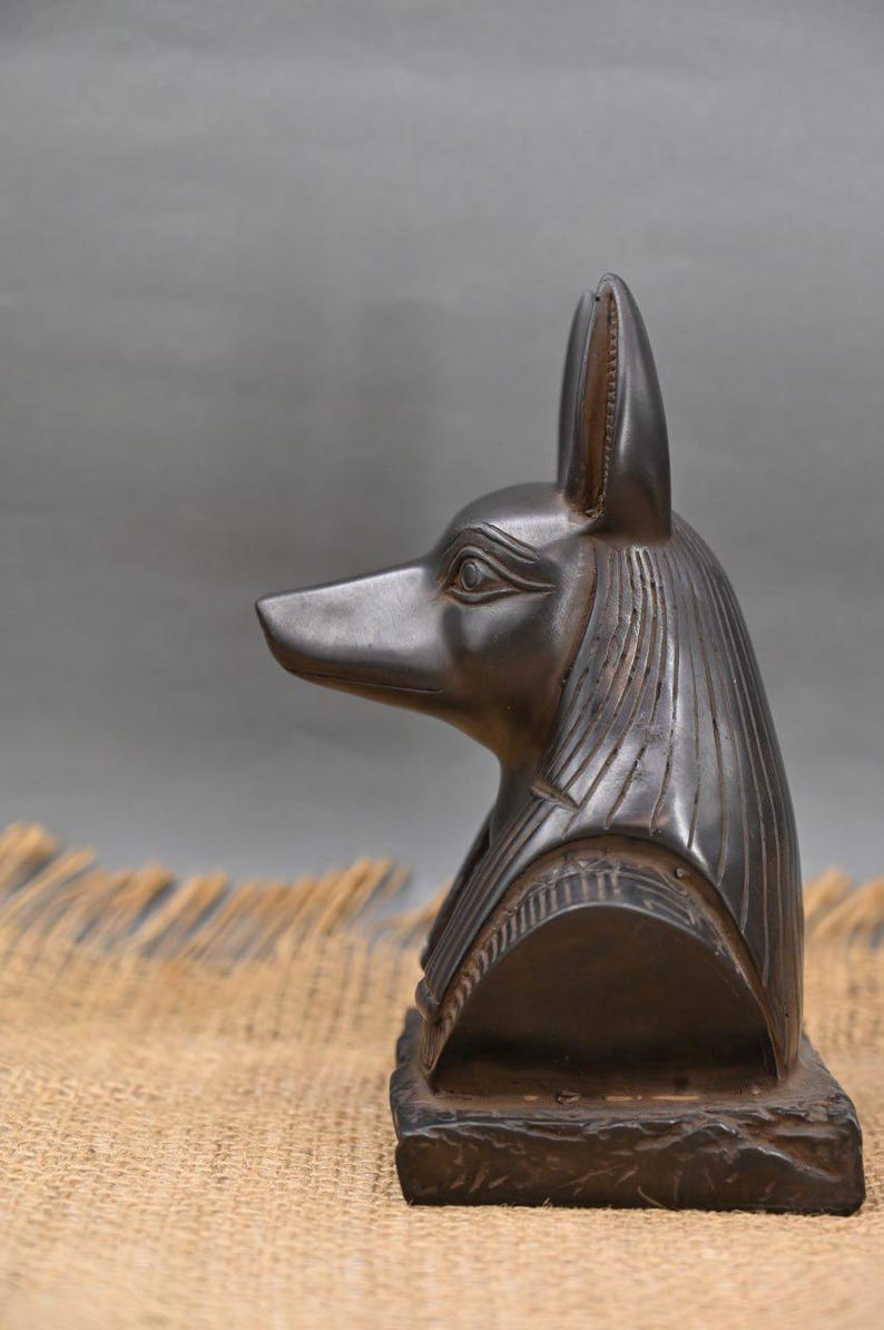 Ancient Egyptian Anubis Statue: Basalt God of Mummification Replica ...