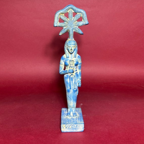 Handmade Seshat Statue, Egyptian Goddess of Wisdom, Stone Replica