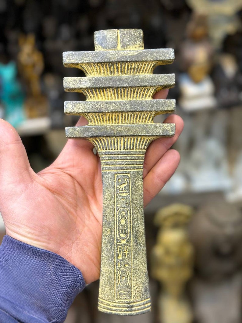 Jed Pillar Rotation Egyptian Djed Pillar – Symbol of Stability, Handmade in Egypt - Etsy