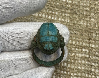 Scarabeo Stercorario Anello Con Scarabeo Egizio Anello Con