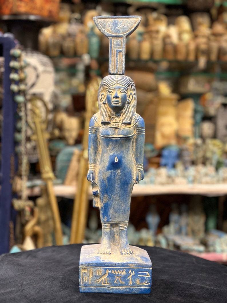 Blue Stone Nephthys Statue, Egyptian Goddess of Childbirth, 35cm - Etsy