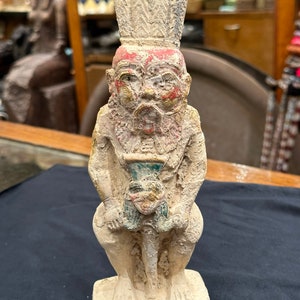 Amazing statute of Bes-sculptures-god fun pleasure-childhood in ancient Egypt-Handcraft-Egyptian antiques-Egyptian mythology-gods-deity