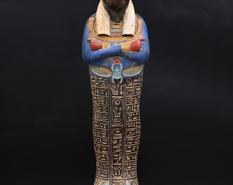 アヌビス像：エジプトのジャッカル神のレプリカ、室内装飾アート作品