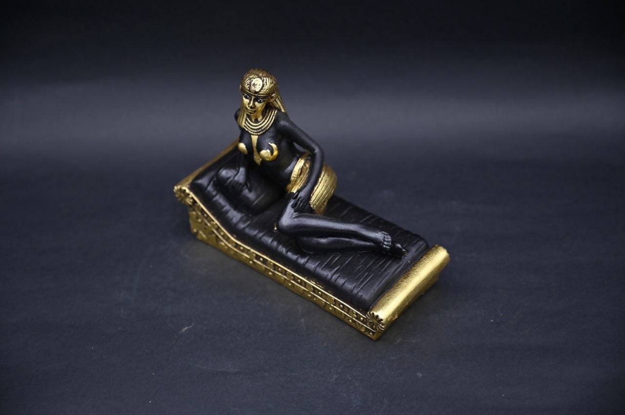 クレオパトラ女王の石像、エジプトの金箔細工 - Etsy 日本