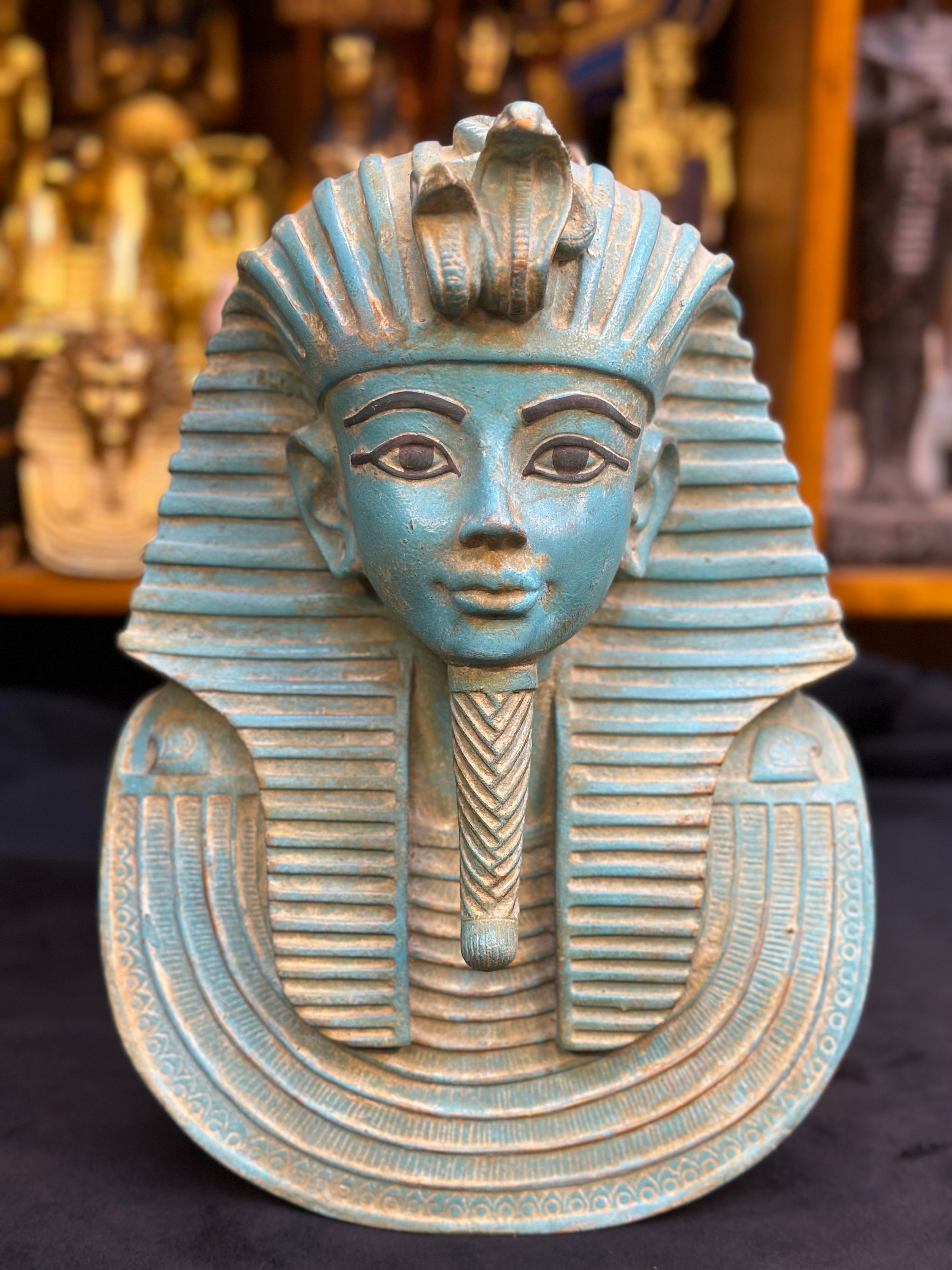 Nice King Tutankhamun's golden mask - to hang on the wall-ancient Egyptian mythology-antiquities-handcrafted-unique-rare museum pieces