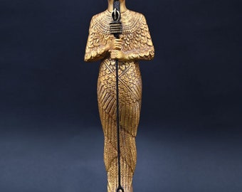 彫刻古代エジプト神話ハトー(Hathor)顔置物 居間玄関書棚茶室