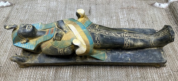 古代エジプトの魂の箱舟の素晴らしい彫像 - 作品 - エジプト - 骨董品