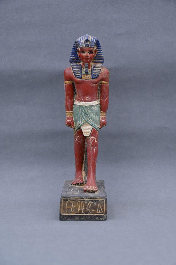 な*き様 エジプト　ファラオ　ヴィンテージ 2体セット 希少な古代エジプトの遺物像 - 紀元前エジプトのラムセス王のファラオ