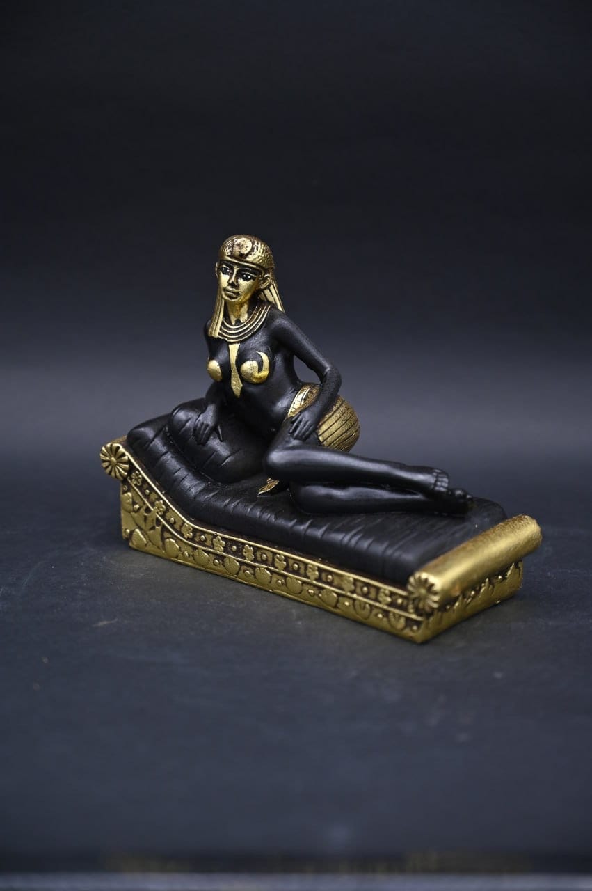 クレオパトラ女王の石像、エジプトの金箔細工 - Etsy 日本