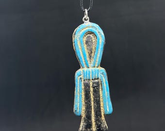Handgefertigte 18 Karat Gold Halskette: Ägyptisches Amulett