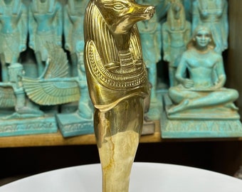 手作りの銅製アヌビス像 – エジプトのミイラ神 - Etsy 日本