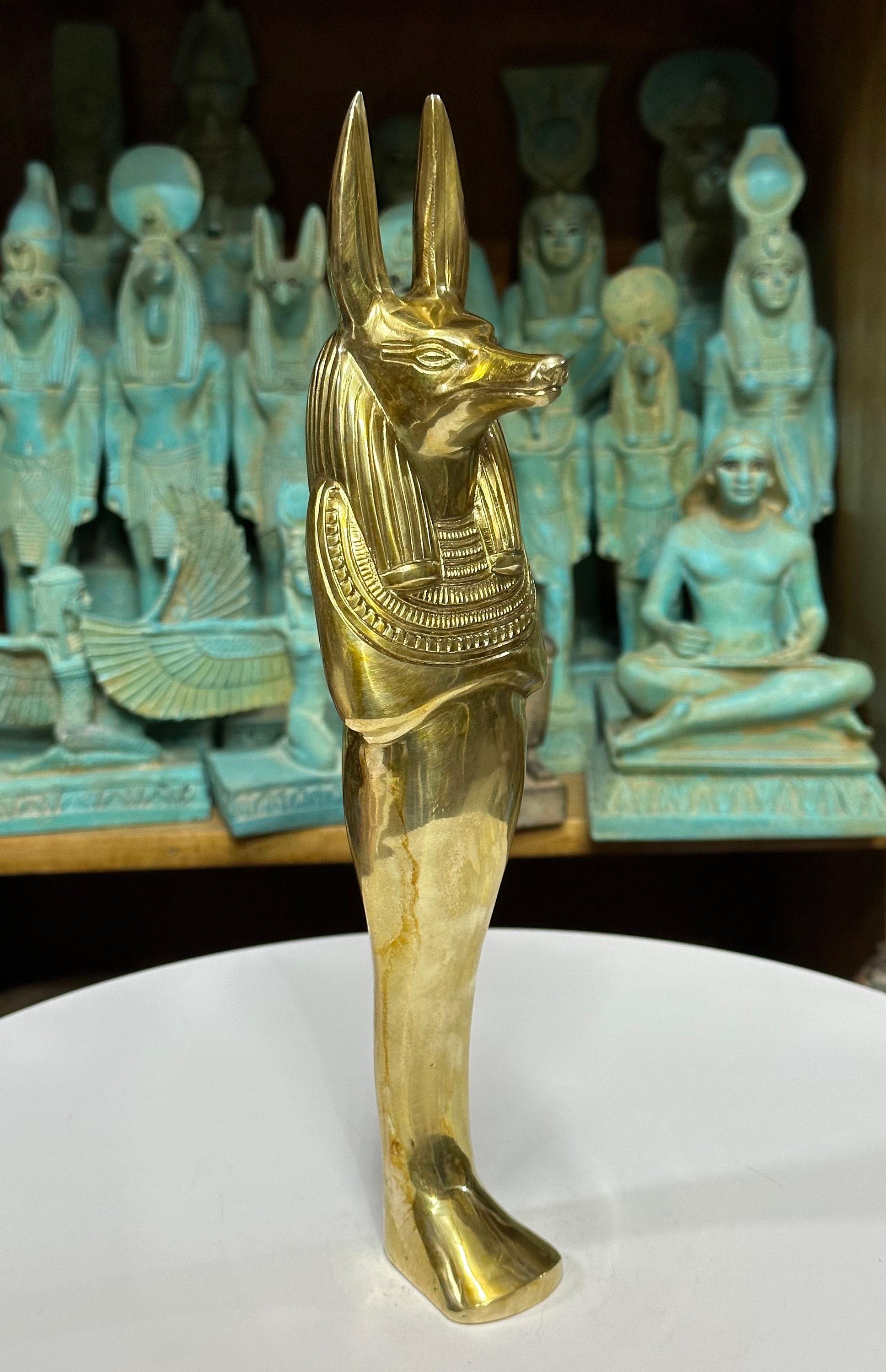 手作りの銅製アヌビス像 – エジプトのミイラ神 - Etsy 日本