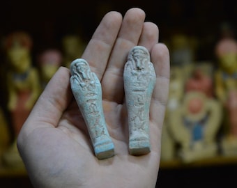 A little fiances Ushabti Egyptian King&#39;s servant-mythology-Egyptian antiques-Egyptian Pharaonic Egyptian Handicrafts Rare pieces
