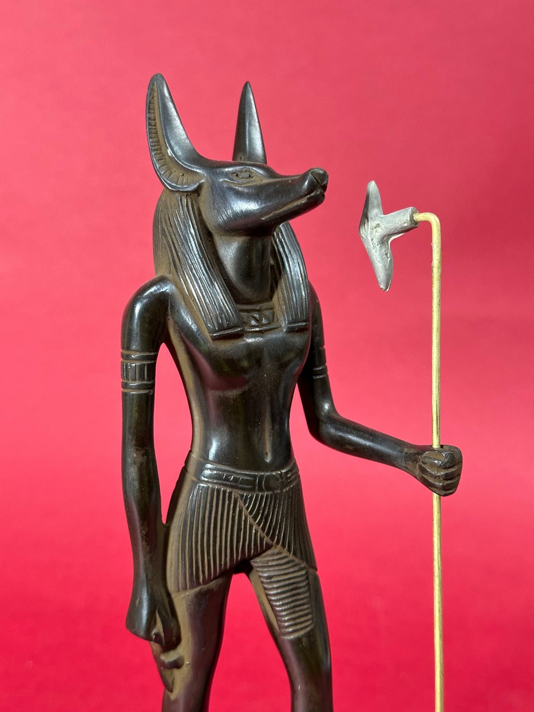 Great Black Statue Anubis Godegyptian Etsy