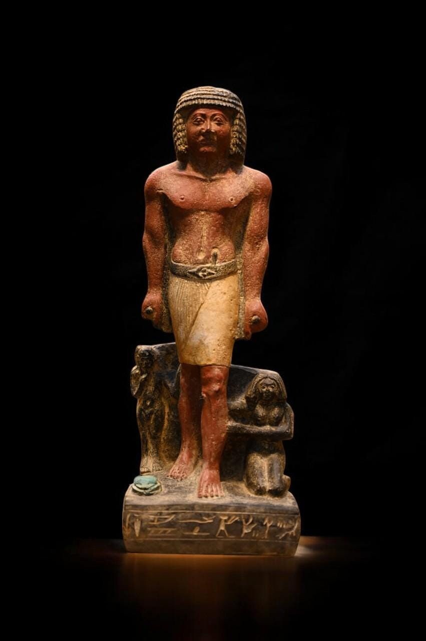 アンティークフィギュア 古代エジプト ハンドメイド 手彫りの石製セケム・カ像、古代エジプトのレプリカ - Etsy 日本