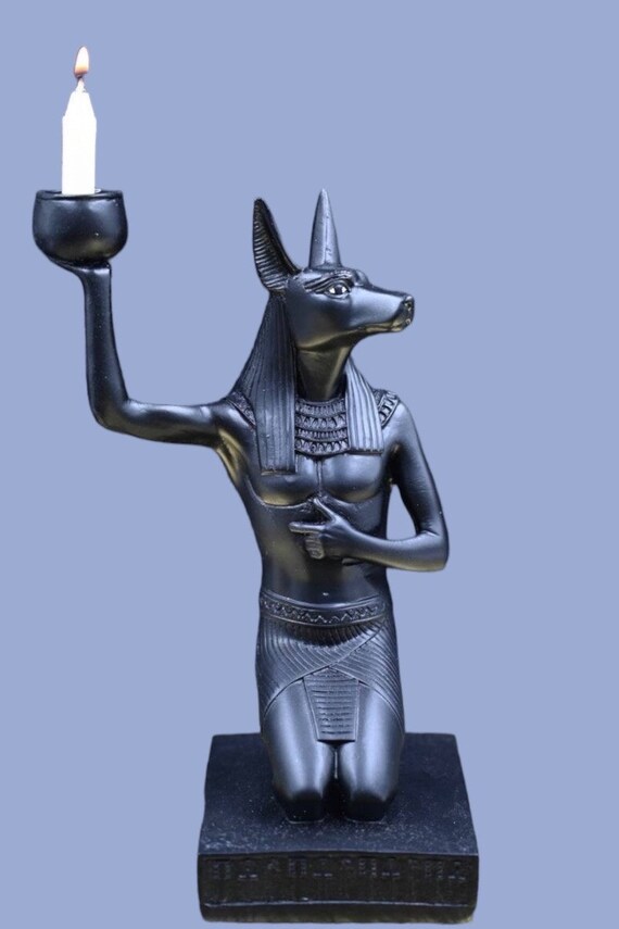 Vintage King Taharqa Candleholder - Ancient Egyptian Pharaoh