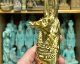 Handmade Copper Anubis Statue – Egyptian God of Mummification