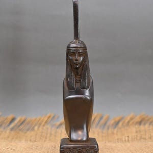 Basalt Ma&#39;at Statue: Egyptian Goddess of Truth & Justice
