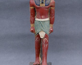 アンティーク　古代エジプト　ファラオ石像　置物 石で作られたエジプトのファラオ像、博物館のレプリカ工芸品 - Etsy 日本