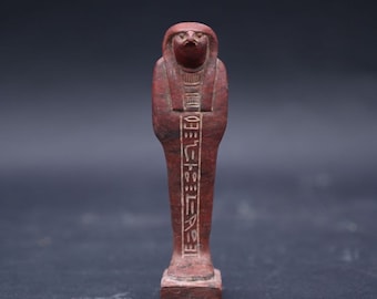 ホルス神ミニ像 - 古代エジプトの神ホルス（象形文字の台座付き