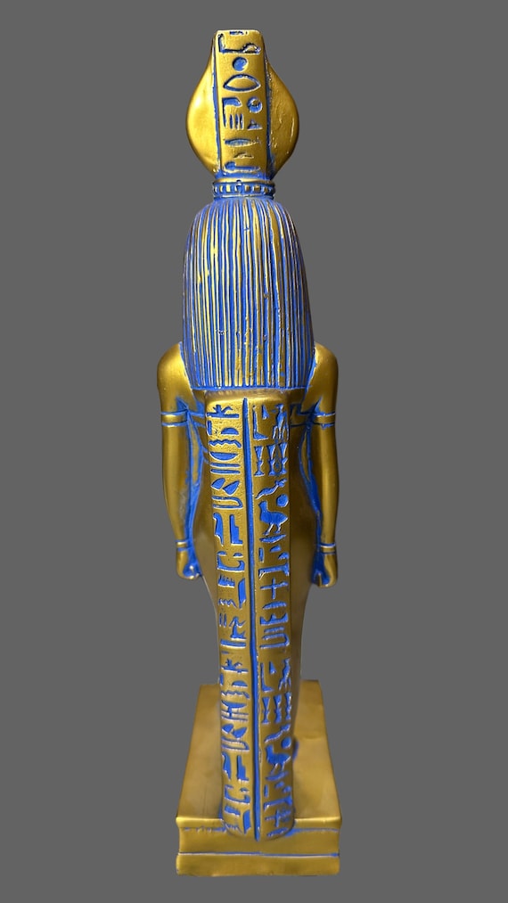 彫刻古代エジプト神話ハトー(Hathor)顔置物 居間玄関書棚茶室 装飾品工芸品 彫刻古代エジプト神話ハトー(Hathor)顔置物 居間玄関書棚茶室