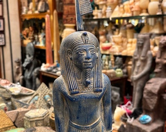 Blue God Shu Statue - Ancient Egyptian God of Air